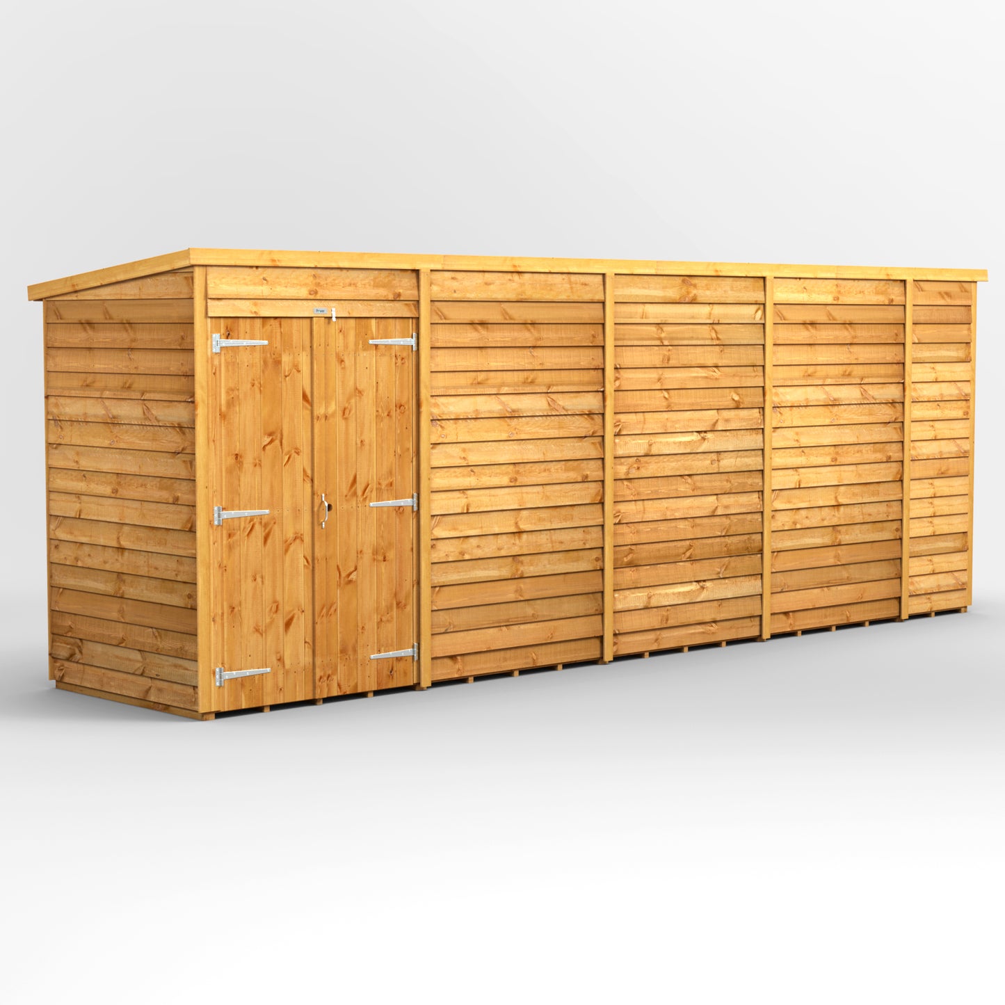 18x4 Power Overlap Pent Roof Shed