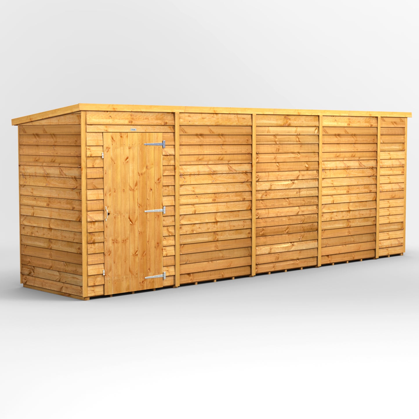 18x4 Power Overlap Pent Roof Shed