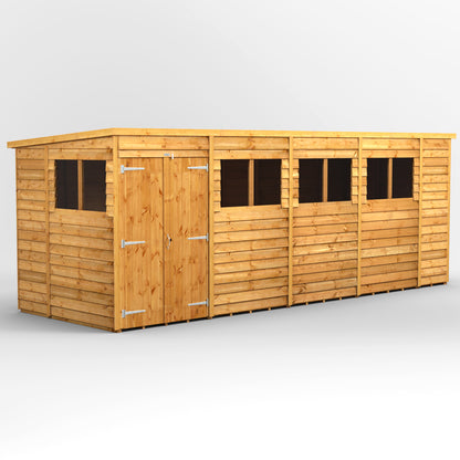 18x6 Power Overlap Pent Roof Shed