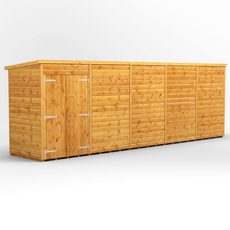 20x4 Power Tongue & Groove Pent Shed