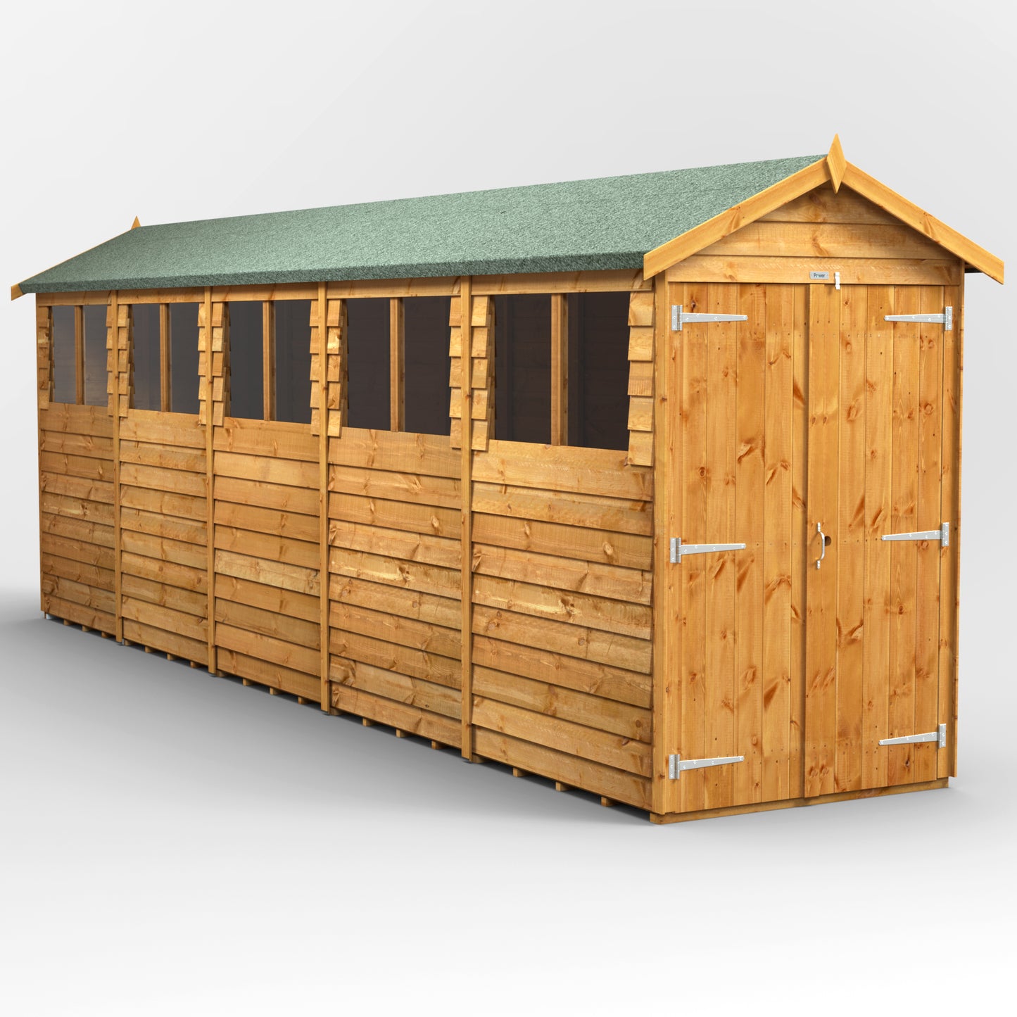 20x4 Power Overlap Apex Shed