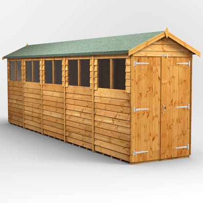 20x4 Power Overlap Apex Shed