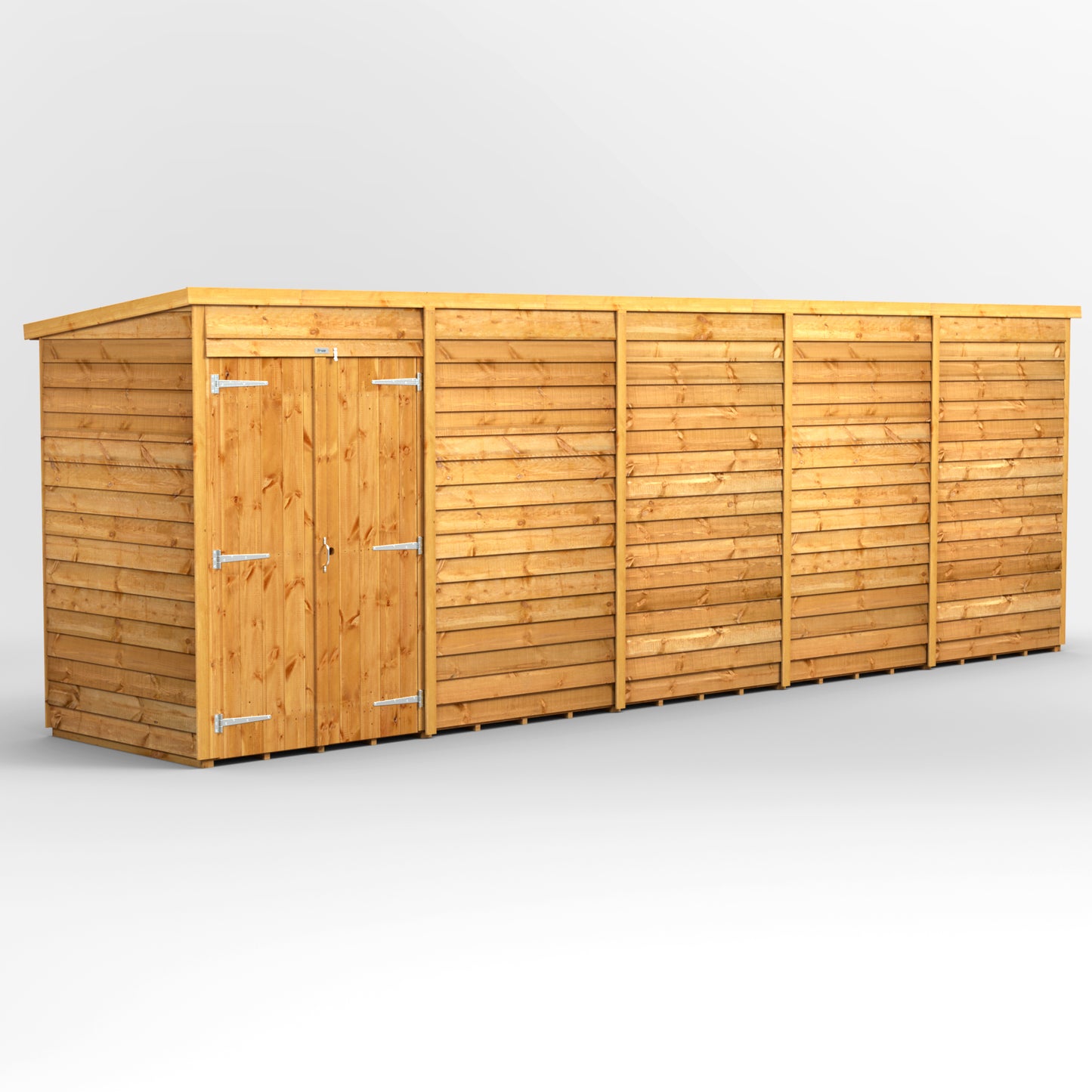 20x4 Power Overlap Pent Roof Shed