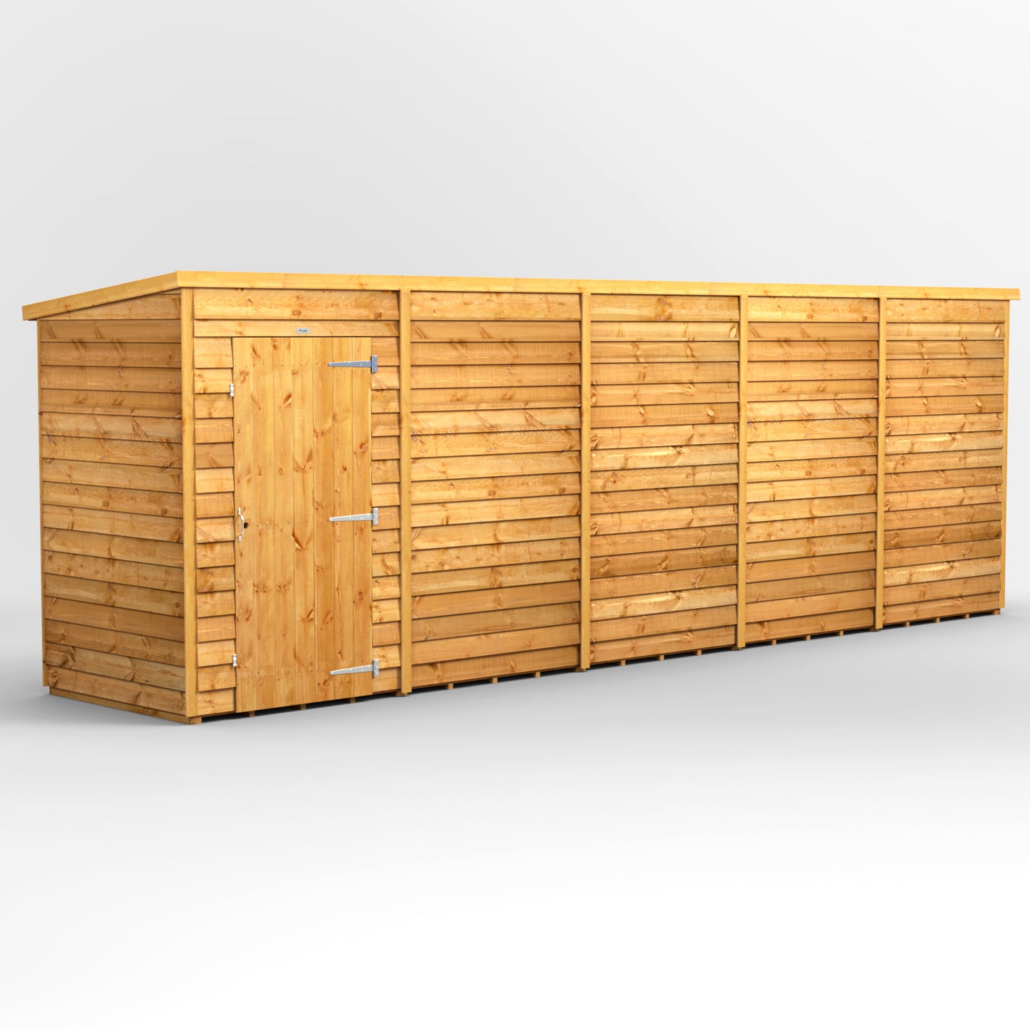 20x4 Power Overlap Pent Roof Shed