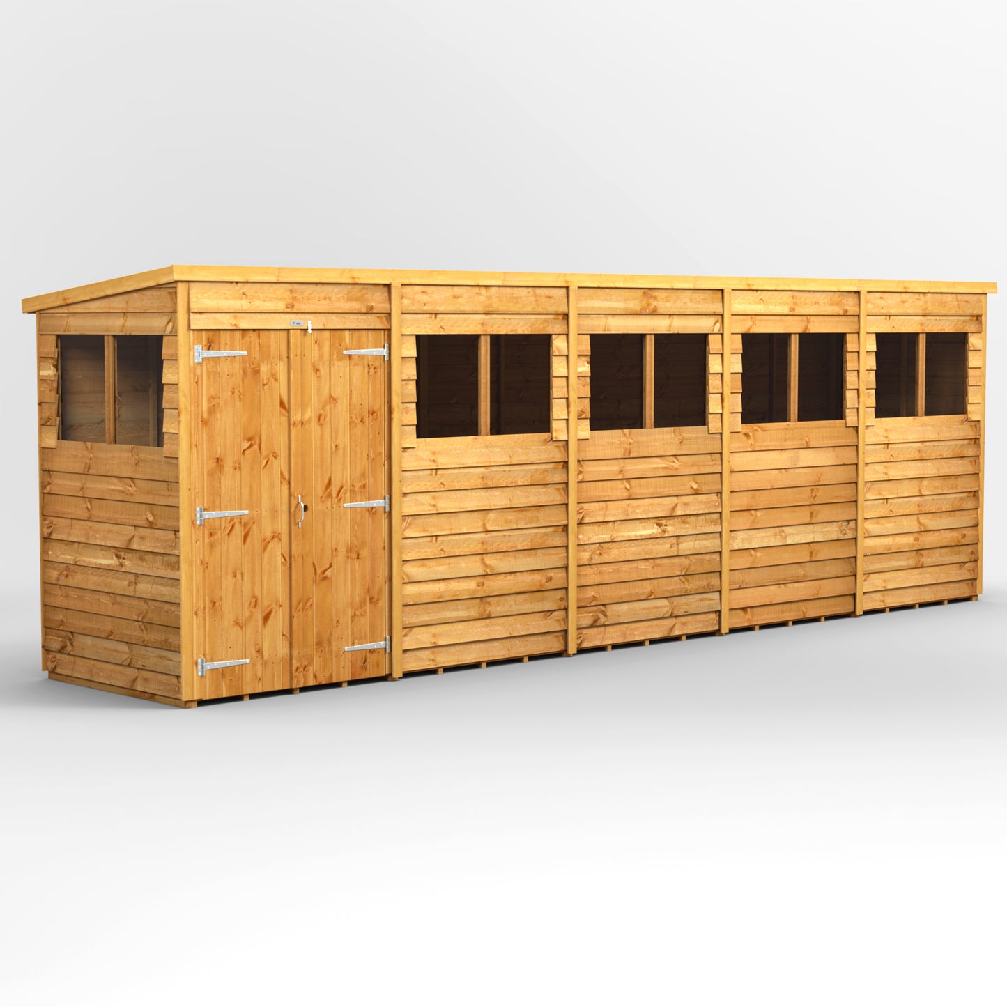 20x4 Power Overlap Pent Roof Shed