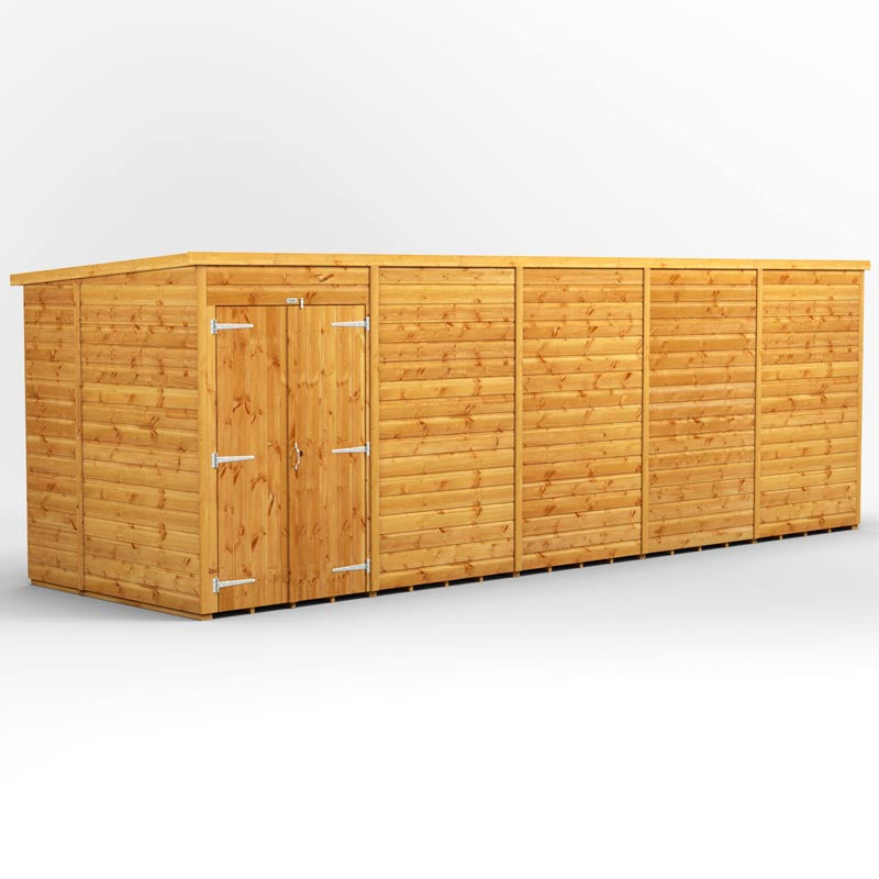 20x6 Power Tongue & Groove Pent Shed