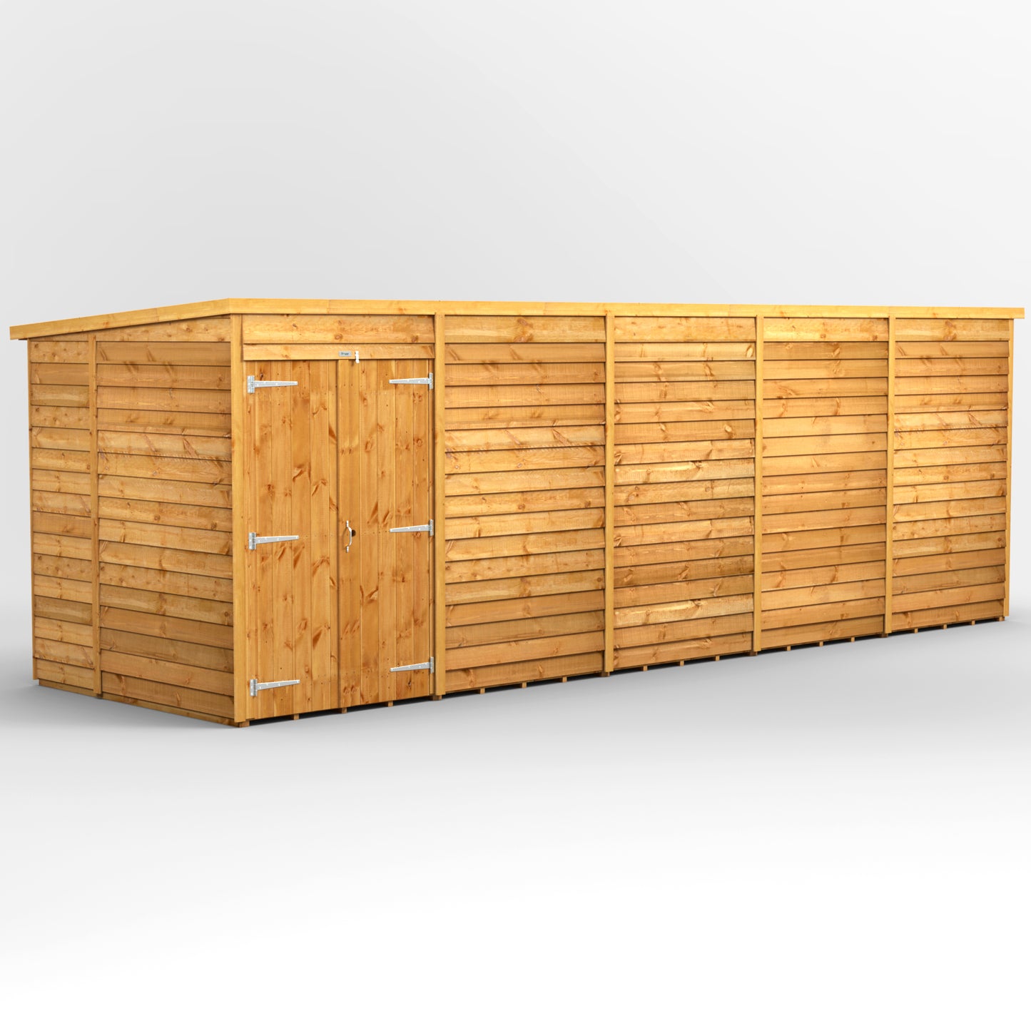 20x6 Power Overlap Pent Roof Shed