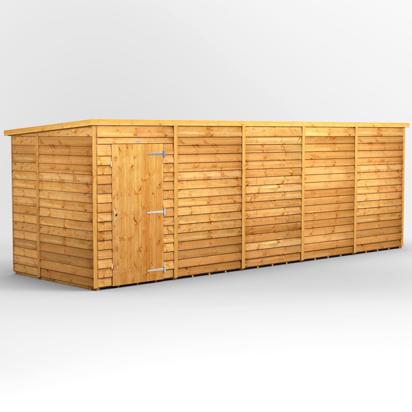 20x6 Power Overlap Pent Roof Shed