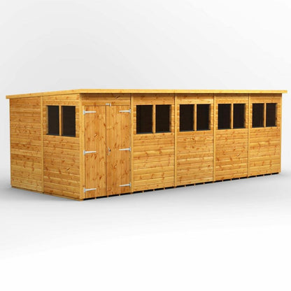 20x8 Power Tongue & Groove Pent Shed
