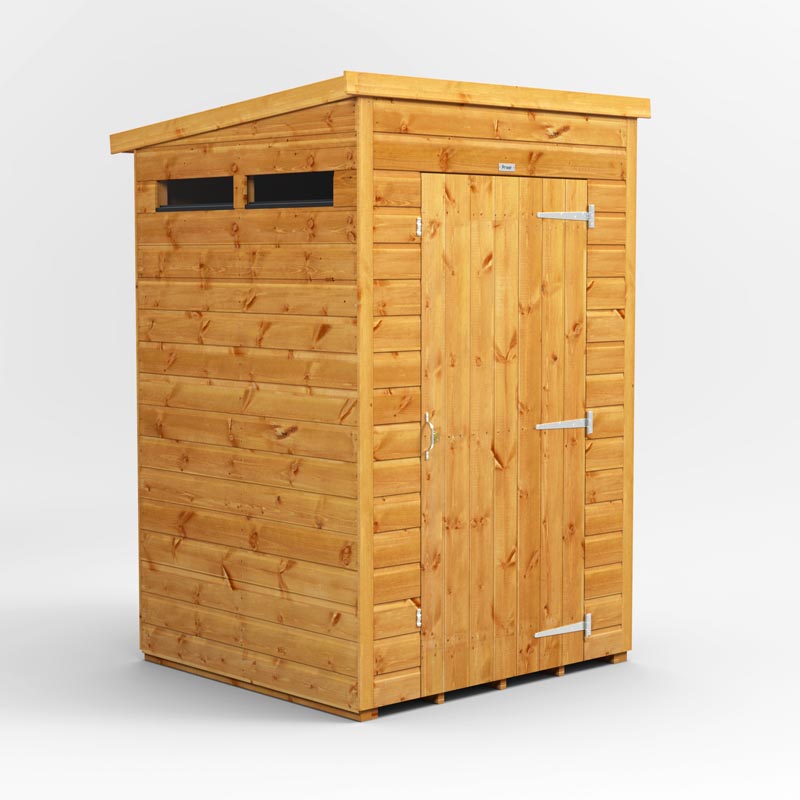 Power Pent Wooden Secure Shed 4x4