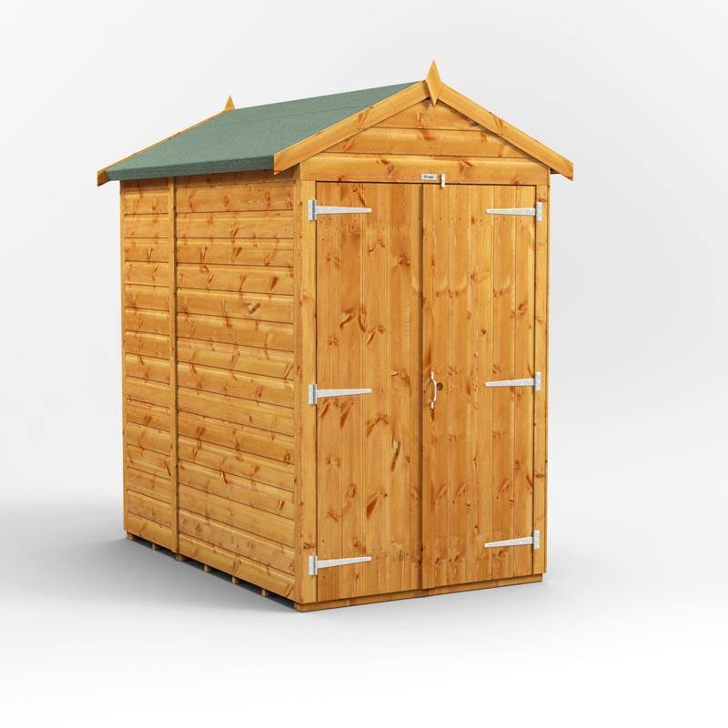 6x4 Power Tongue & Groove Apex Shed