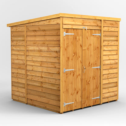 6x6 Power Overlap Pent Roof Shed