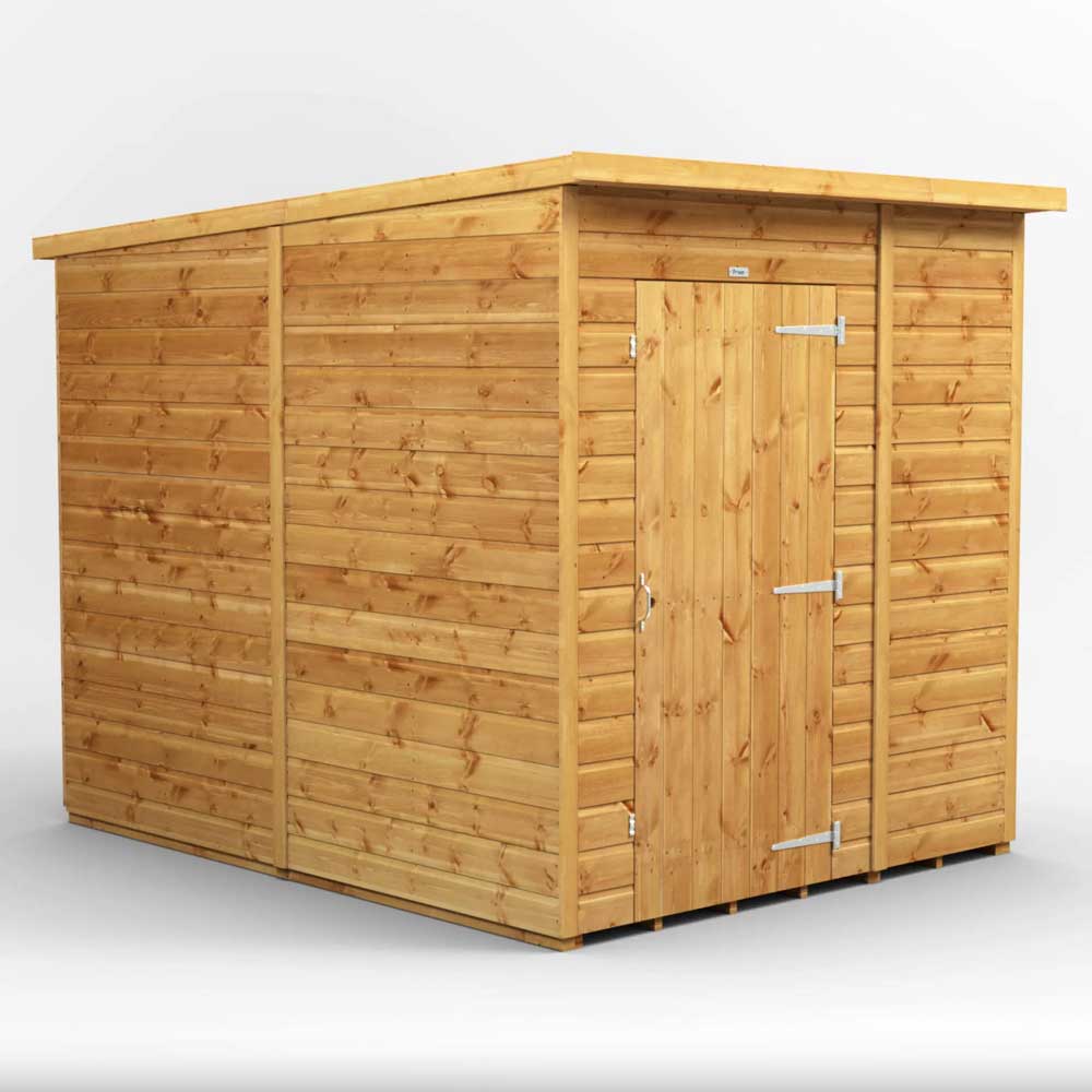 6x8 Power Tongue & Groove Pent Shed