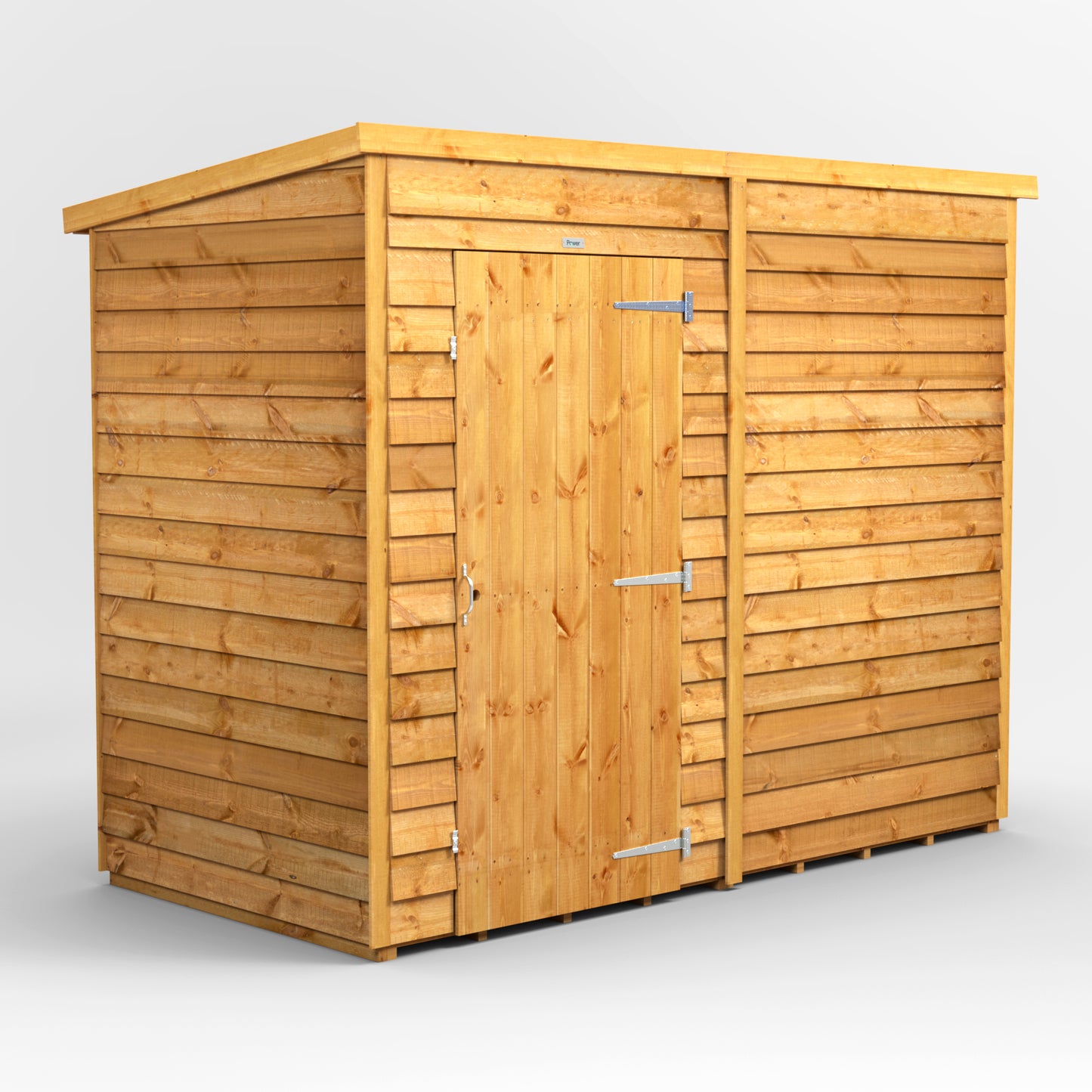 8x4 Power Overlap Pent Roof Shed