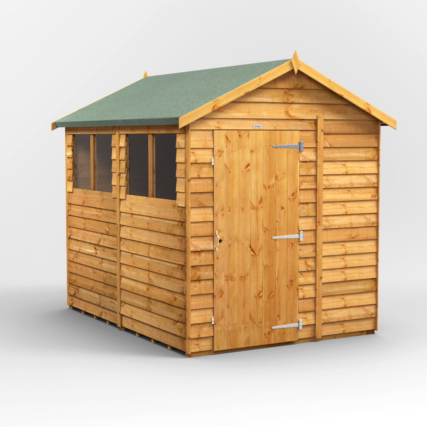 8X6 Power Overlap Apex Shed