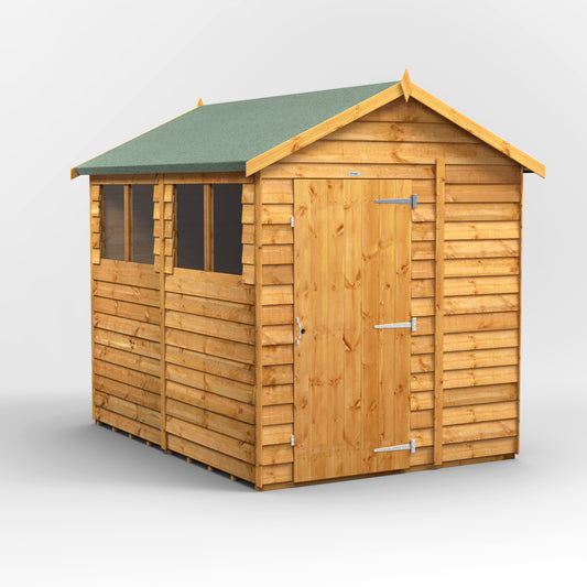 8X6 Power Overlap Apex Shed