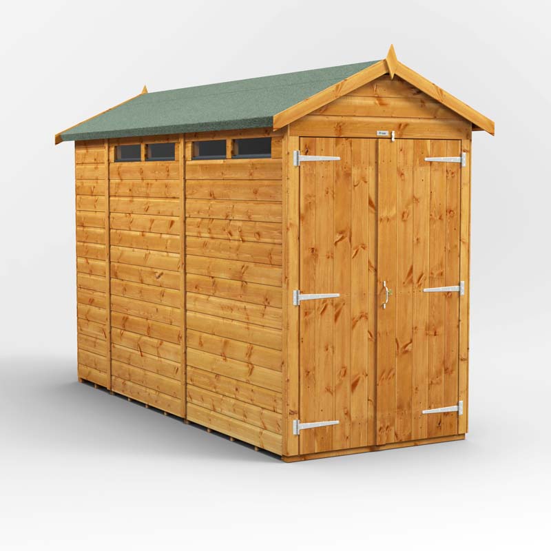 Power Apex Wooden Secure Shed 10x4