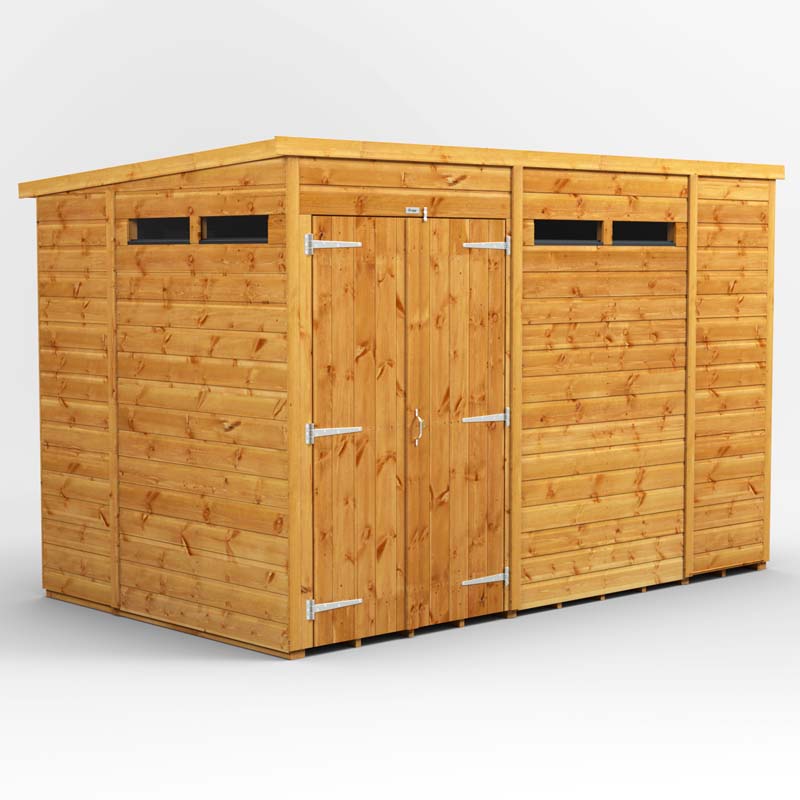 Power Pent Wooden Secure Shed 10x6