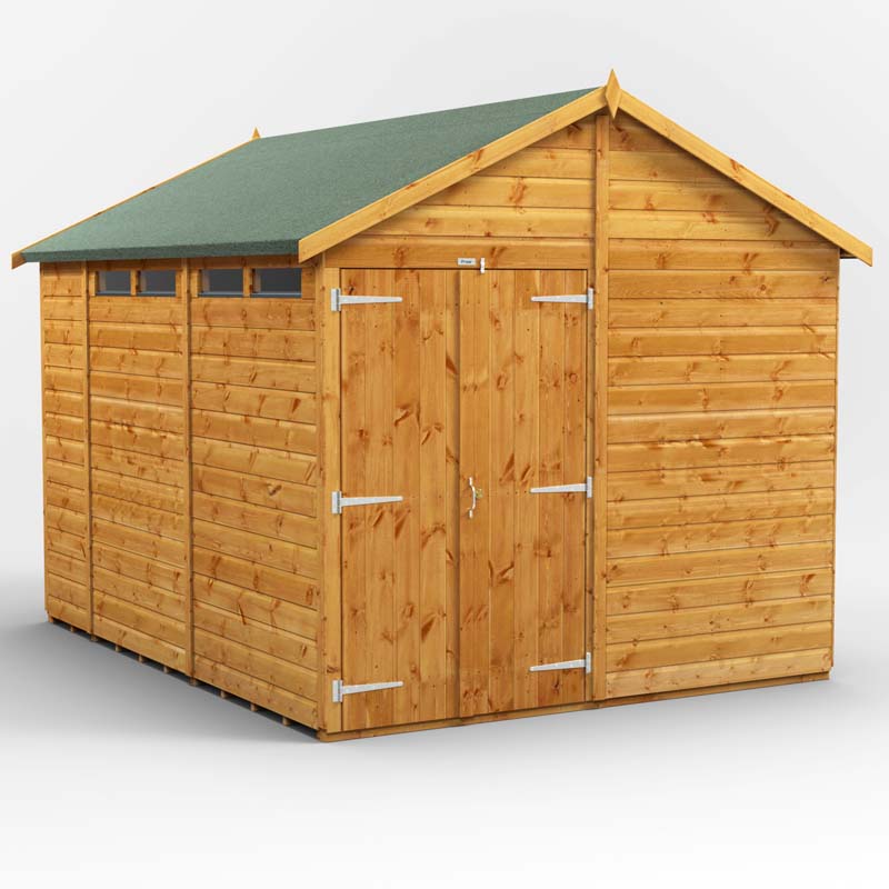 Power Apex Wooden Secure Shed 10x8