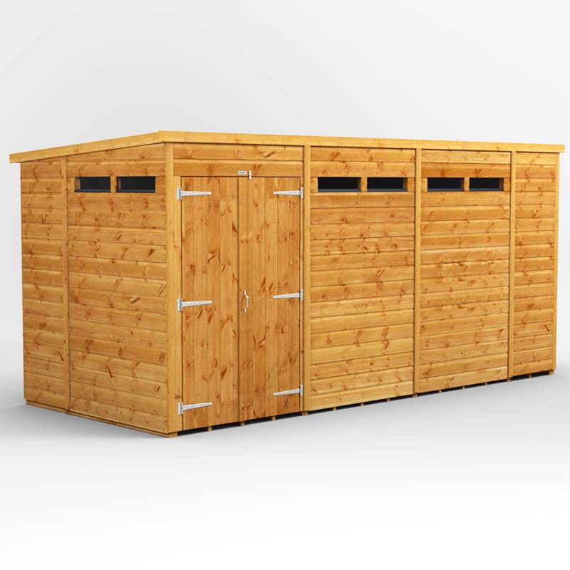Power Pent Wooden Secure Shed 14x6