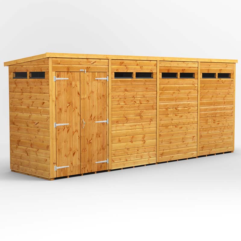 Power Pent Wooden Secure Shed 16x4