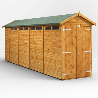 Power Apex Wooden Secure Shed 18x4