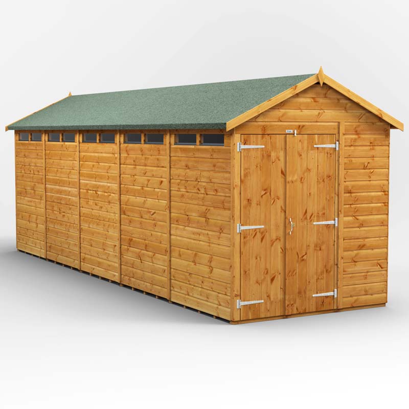 Power Apex Wooden Secure Shed 20x6