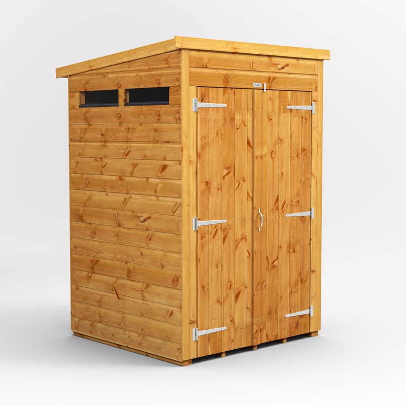 Power Pent Wooden Secure Shed 4x4