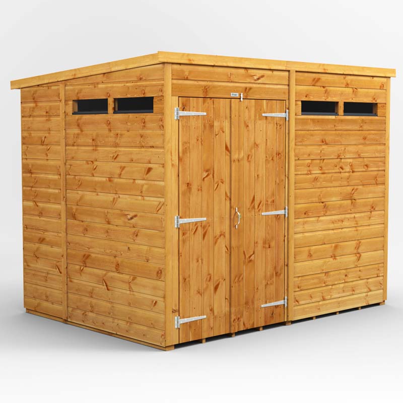 Power Pent Wooden Secure Shed 8x6
